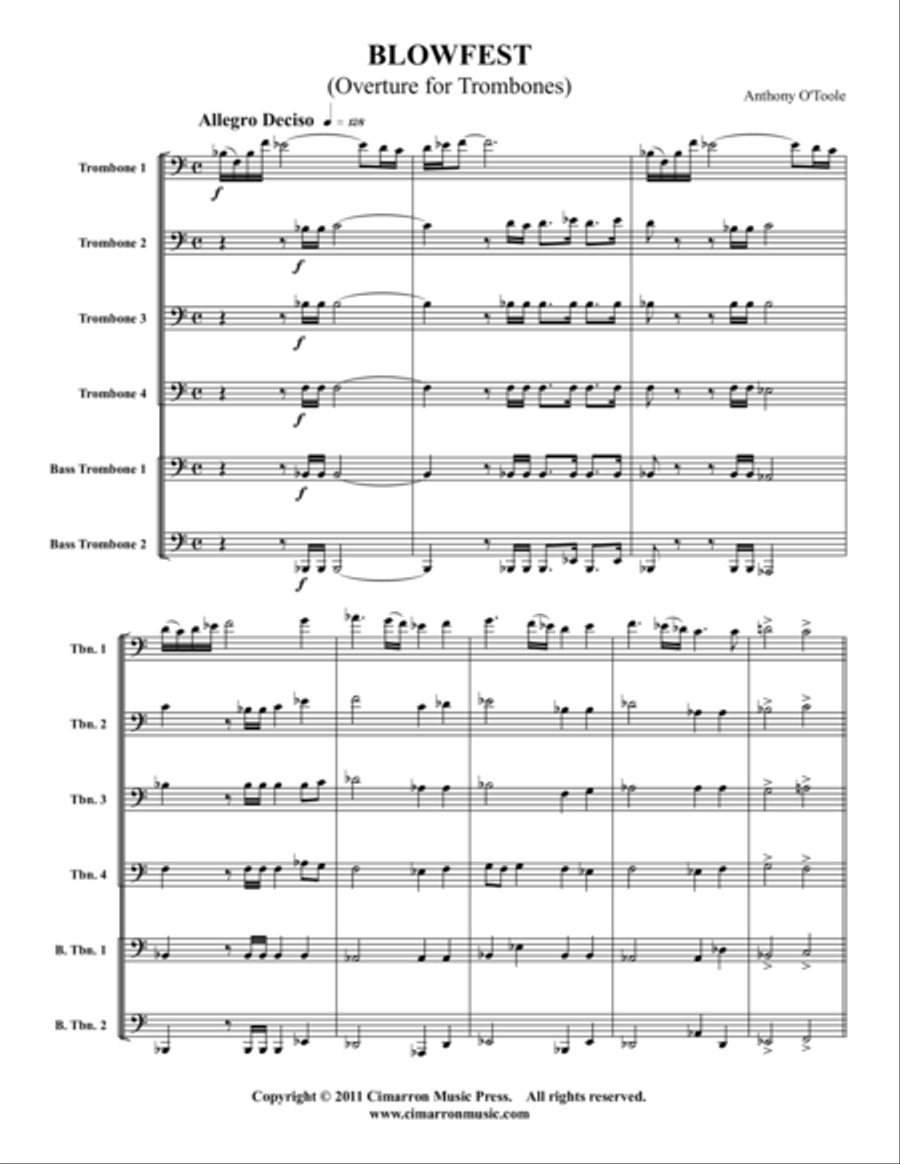 Blowfest Large Ensemble scores gallery preview page 1