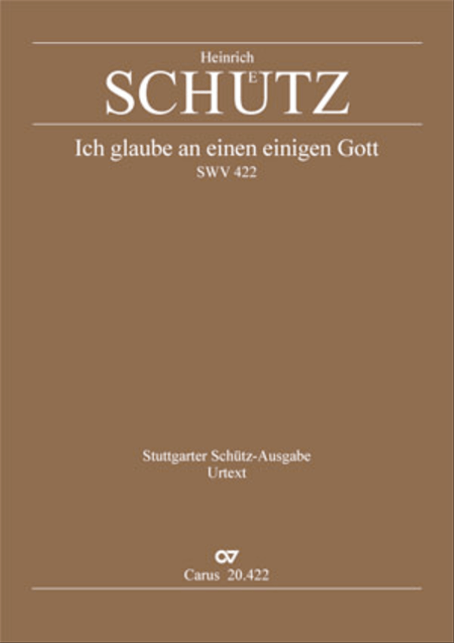 I belive in one god (Ich glaube an einen einigen Gott) 4-Part scores gallery preview page 1