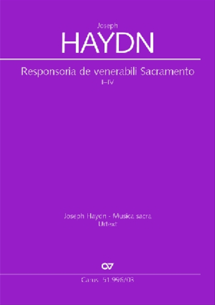 Responsoria de venerabili Sacramento 4-Part scores gallery preview page 1
