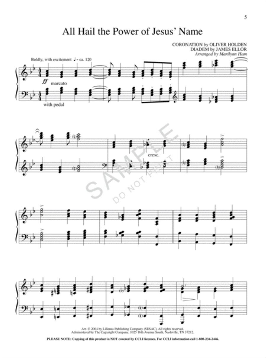 Crown Him Lord of All Piano Solo scores gallery preview page 2