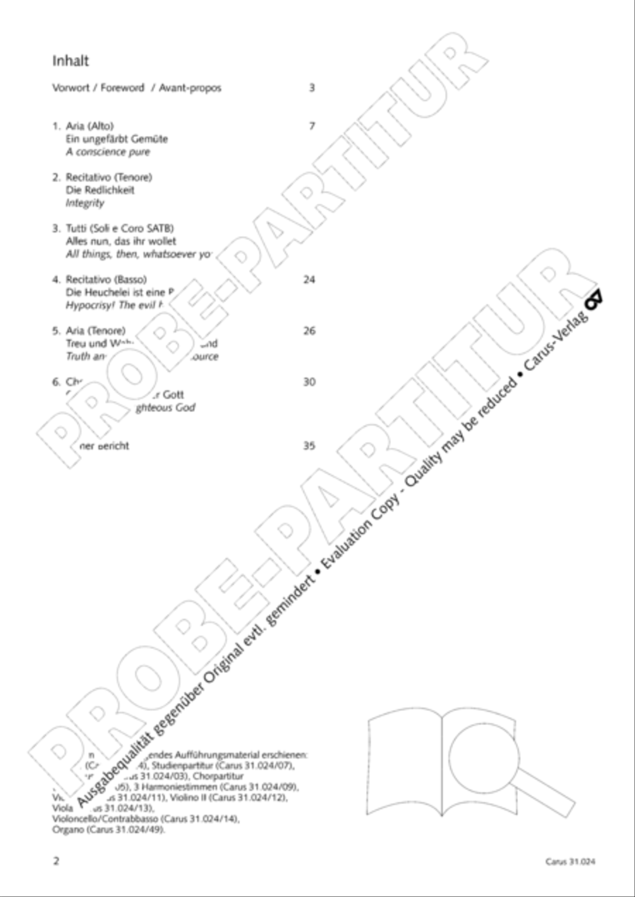 A conscience pure (Ein ungefarbt Gemute) 4-Part scores gallery preview page 3