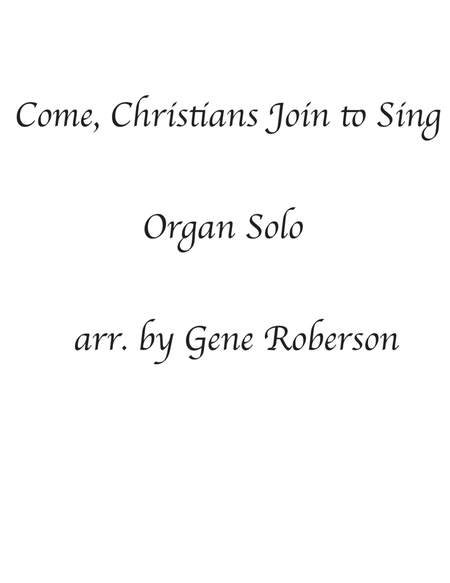 Come, Christians, Join to Sing Advanced Organ