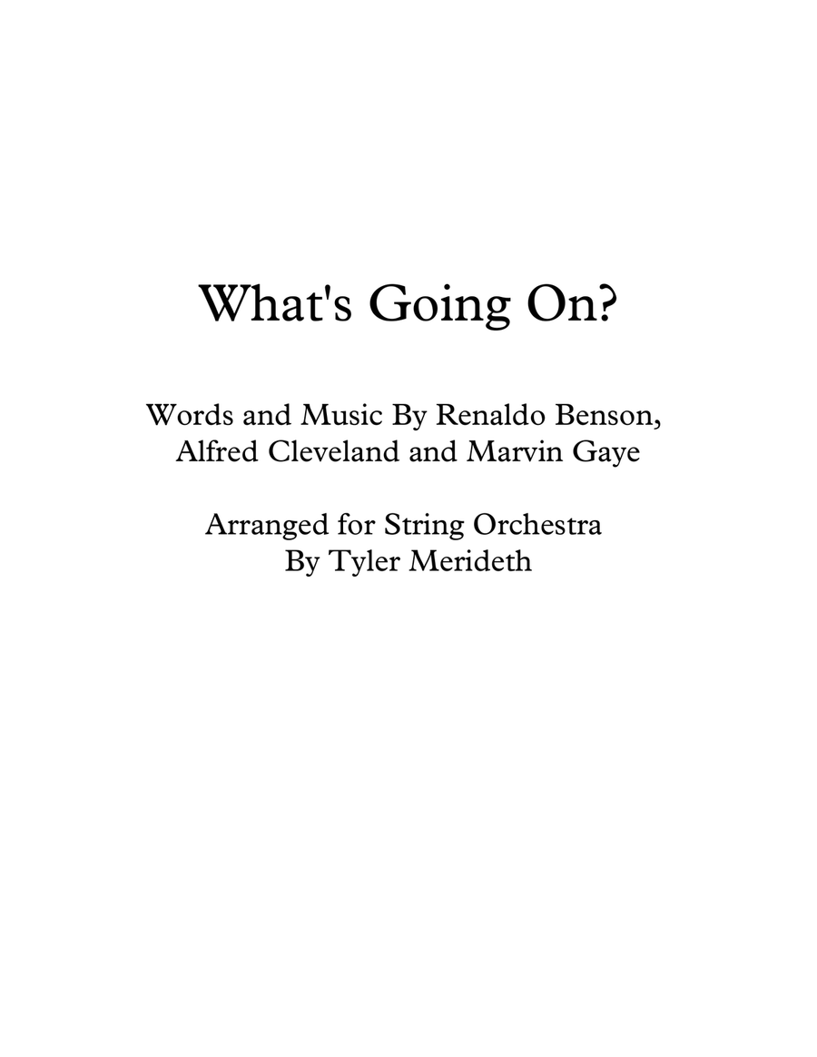What's Going On String Orchestra scores gallery preview page 1