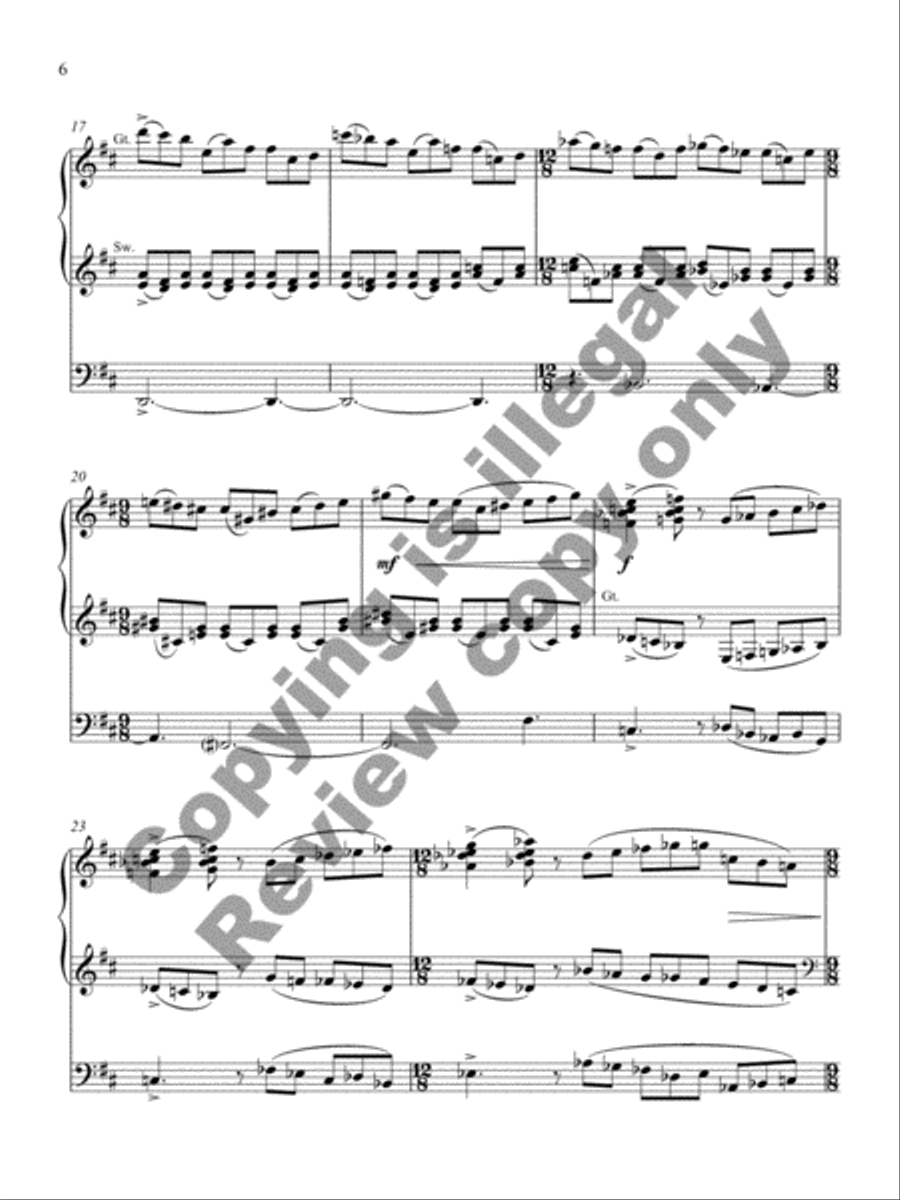 Chorale and Gigue Organ Solo scores gallery preview page 19