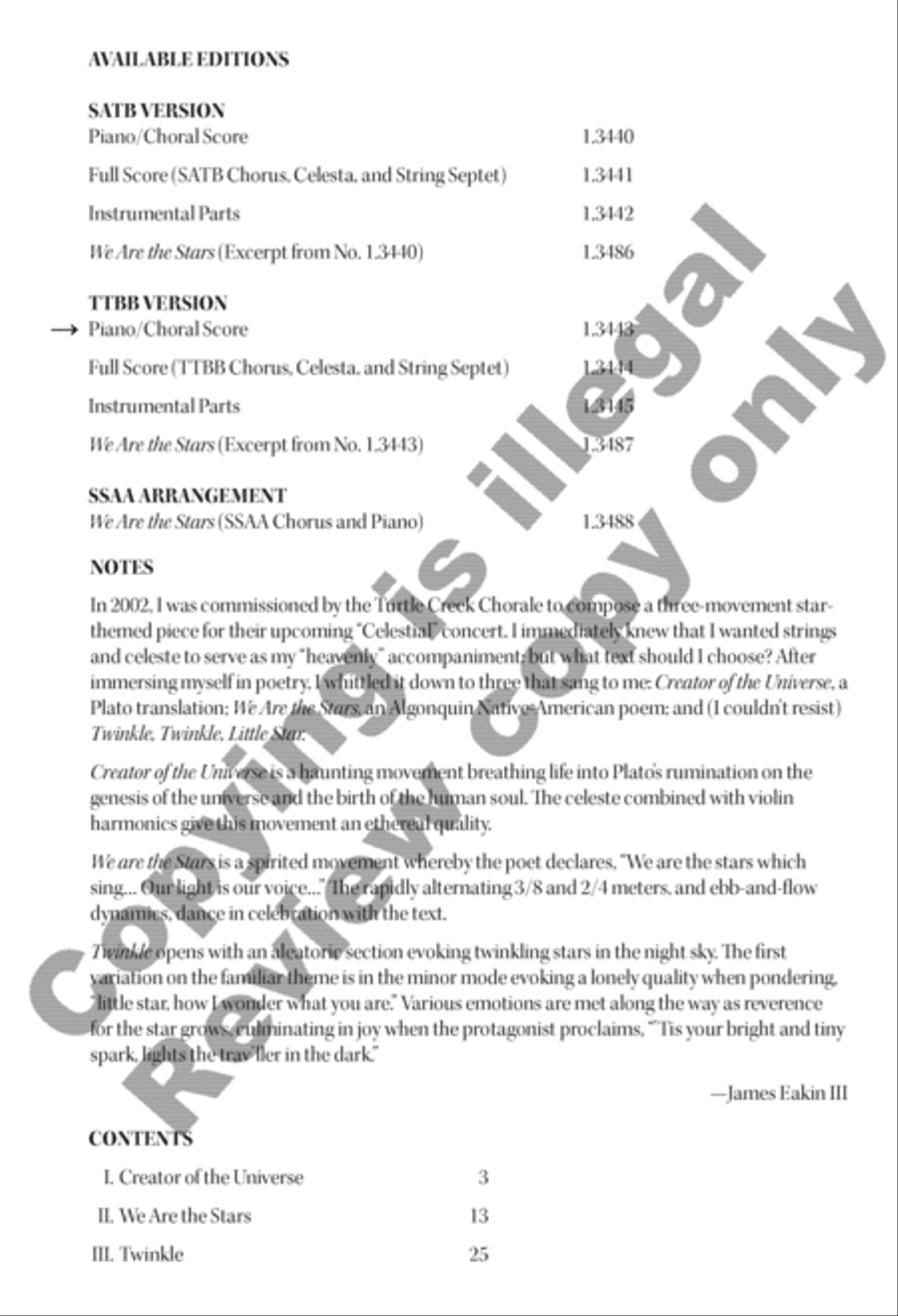 Stargazing TTBB scores gallery preview page 2