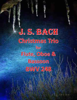 Book cover for Bach: Christmas Trio for Flute, Oboe & Bassoon