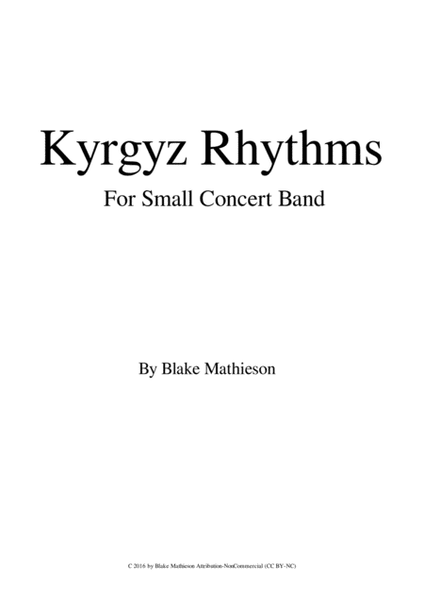 Kyrgyz Rhythms Conductor's Booklet image number null