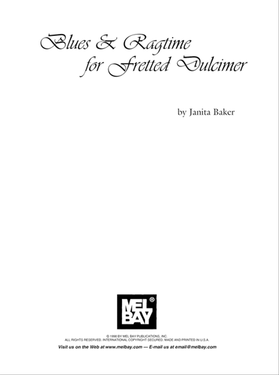 Blues & Ragtime for Fretted Dulcimer Dulcimer scores gallery preview page 2