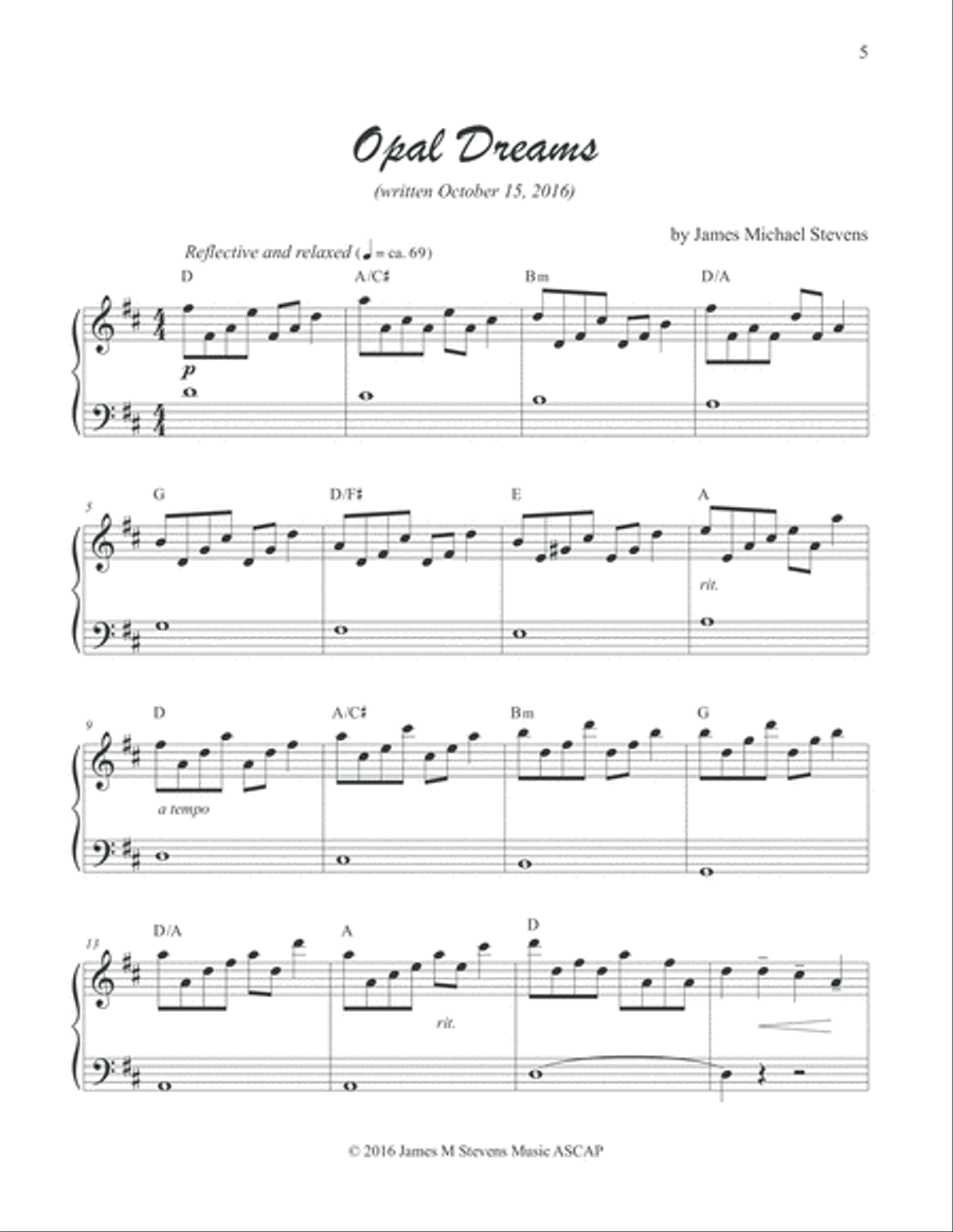 Dreams of Jewels (Relaxing Piano Reflections) Piano Solo scores gallery preview page 5