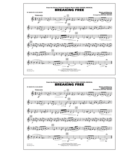 Breaking Free (from High School Musical) - Bb Horn/Flugelhorn