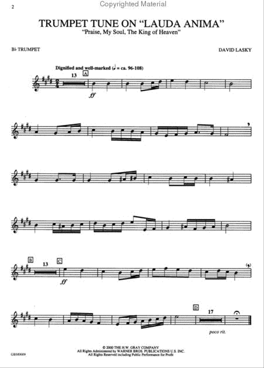 Seven Trumpet Tunes on Festive Hymns, Volume 1 Organ scores gallery preview page 4
