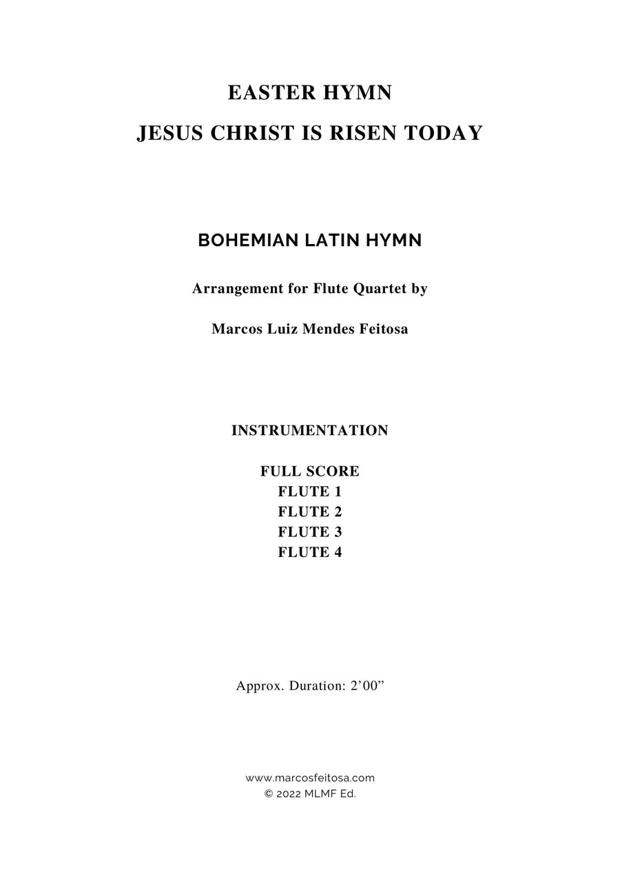 Easter Hymn (Jesus Christ is Risen Today) - Flute Quartet Flute Quartet scores gallery preview page 2