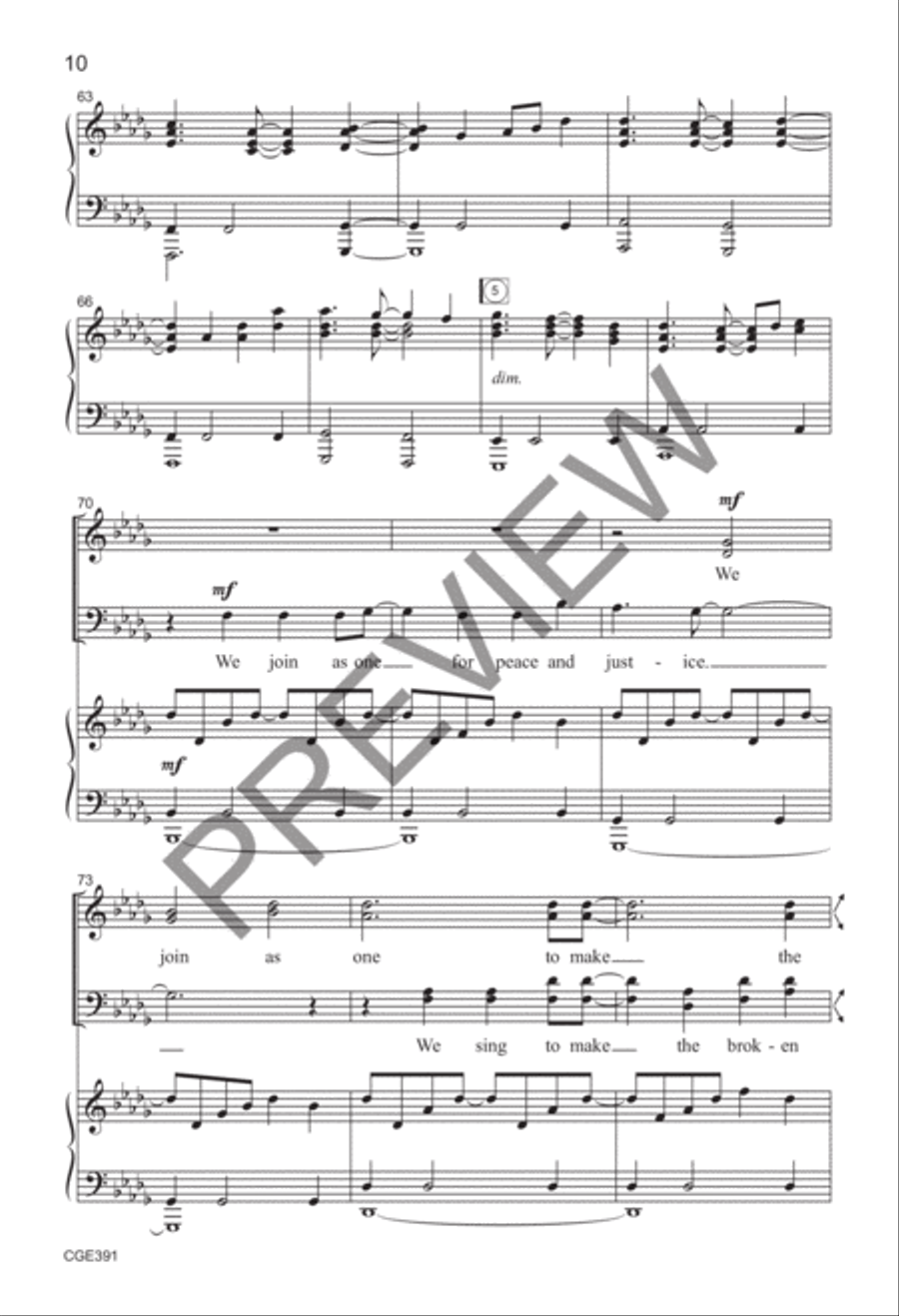 This Is Who We Are (SATB) with Djembe 4-Part scores gallery preview page 9