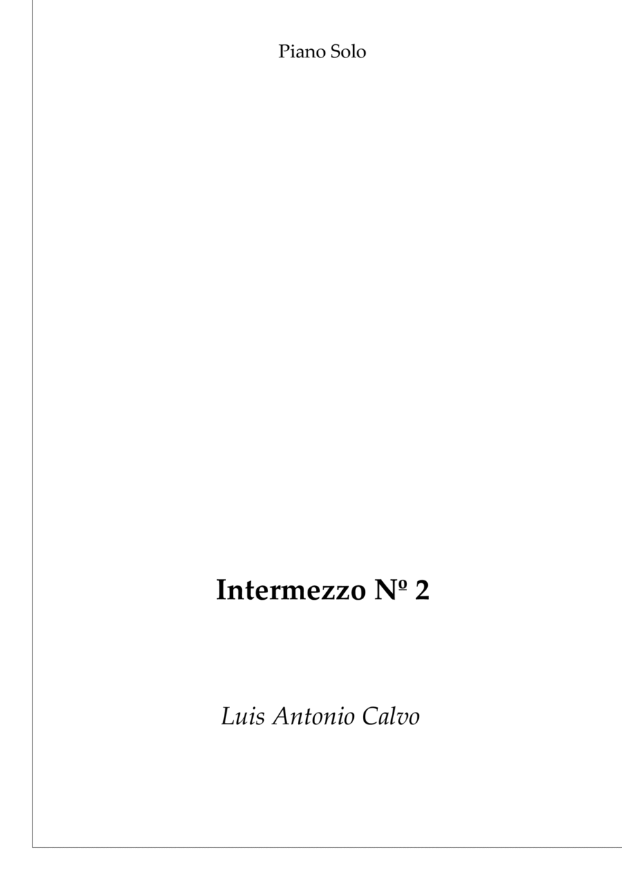 Lejano Azul (Intermezzo Nº 2) - for piano solo Piano Solo scores gallery preview page 1