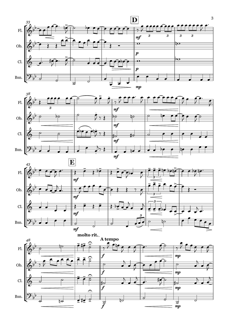You've Got A Friend In Me Woodwind Quartet scores gallery preview page 3