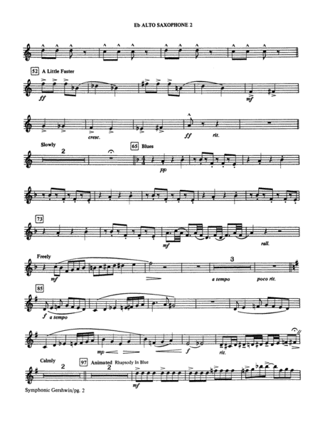 The Symphonic Gershwin: 2nd E-flat Alto Saxophone