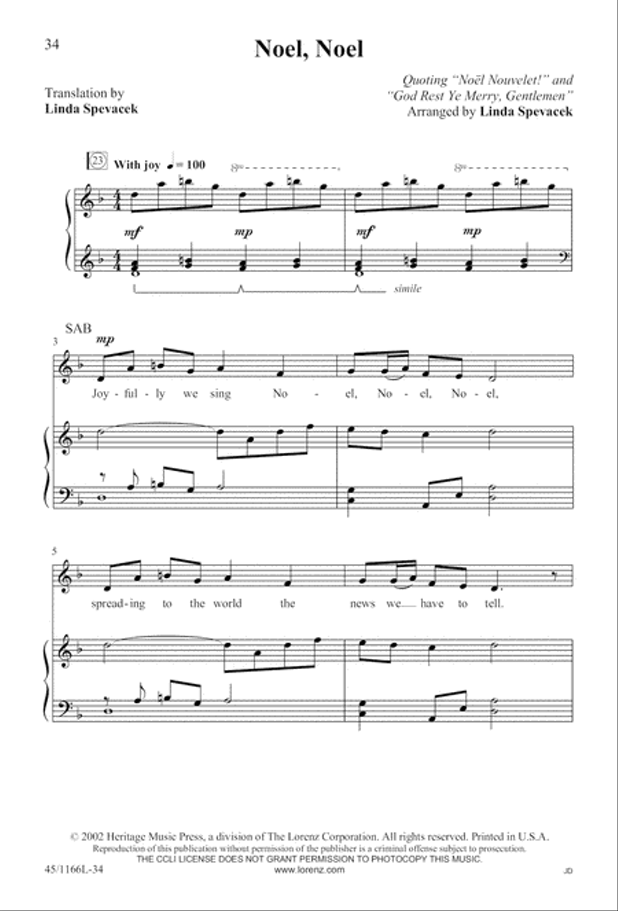 12 Carols for about 12 Singers 3-Part scores gallery preview page 35