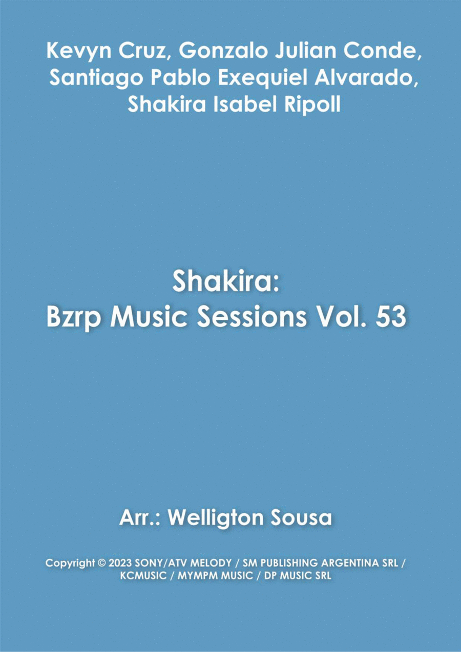 Shakira: Bzrp Music Sessions Vol. 53 Woodwind Trio scores gallery preview page 1