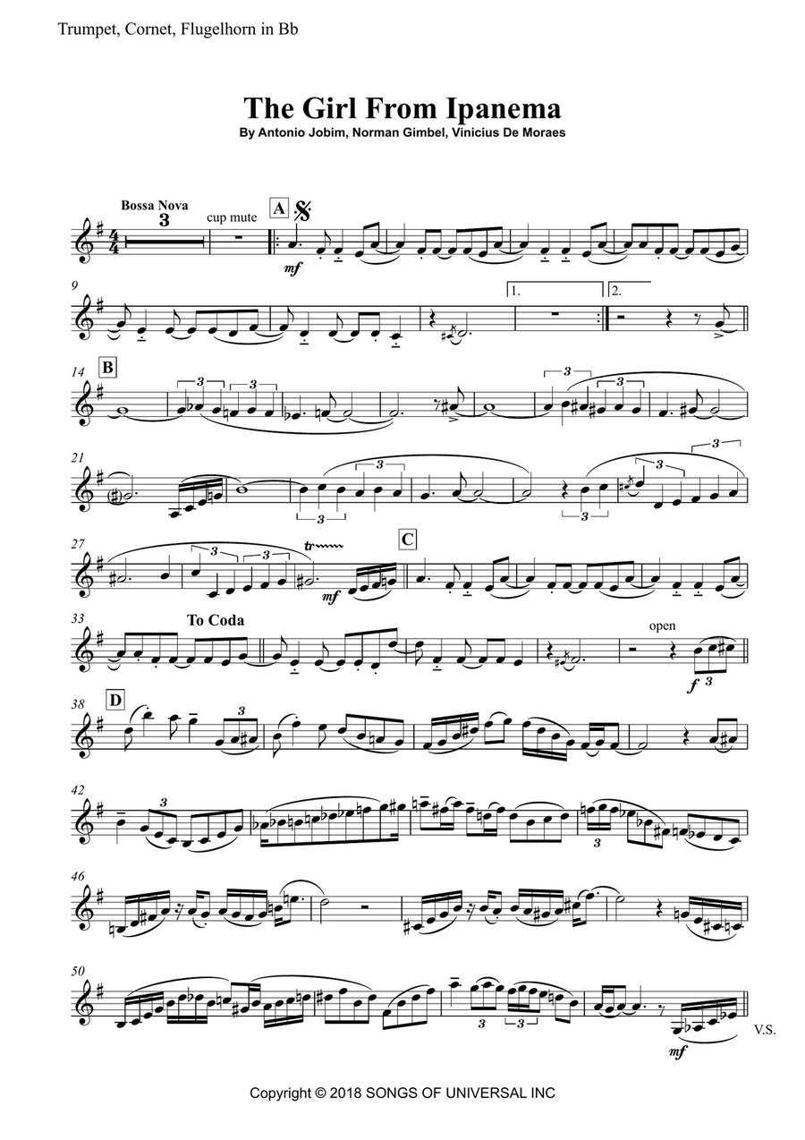 The Girl From Ipanema (garôta De Ipanema) The Girl From Ipanema (garôta De Ipanema) Large Ensemble scores gallery preview page 4