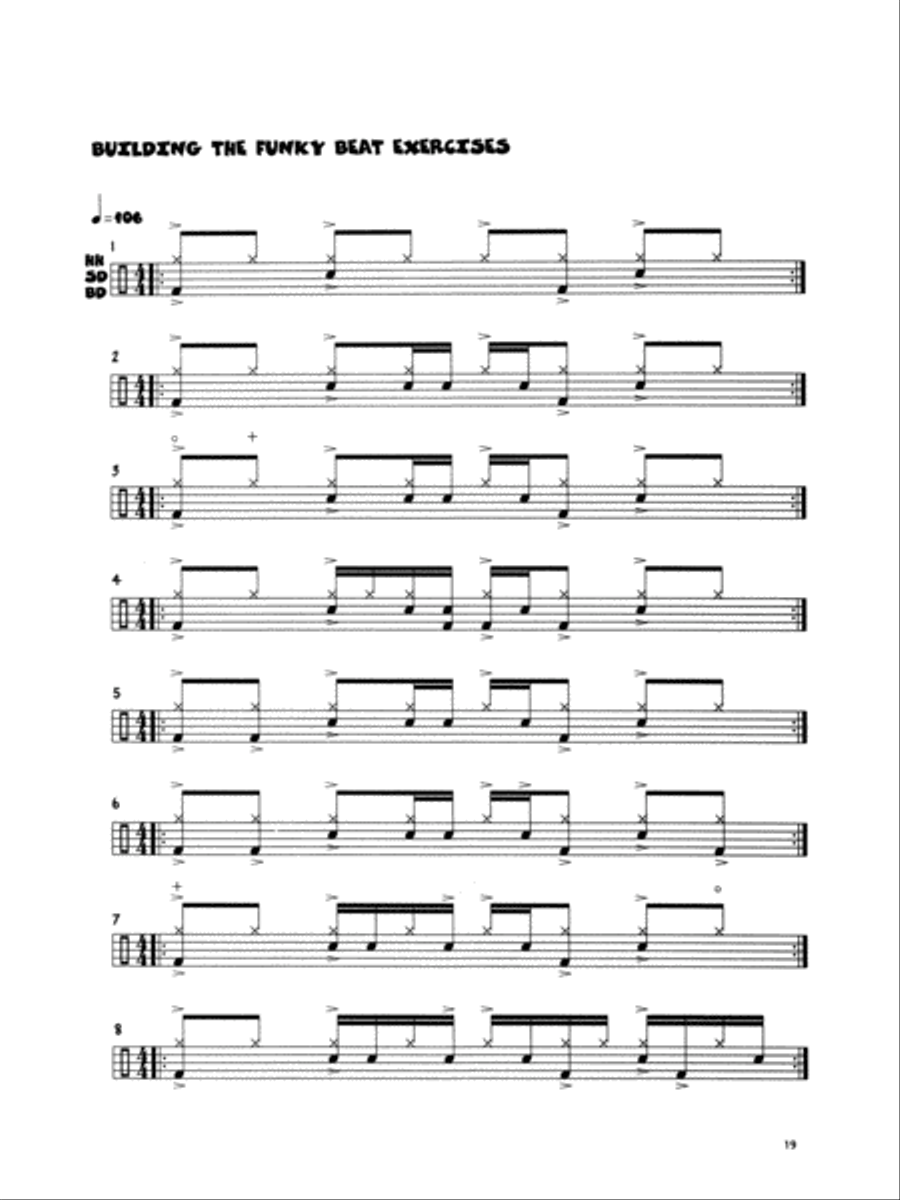 Funky Beat Play Along 2 Cds Included Drum Set scores gallery preview page 3