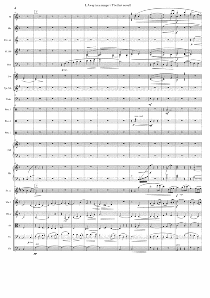 Fantasy on Christmas Carols, Concerto for Alto Saxophone and Orchestra - Score