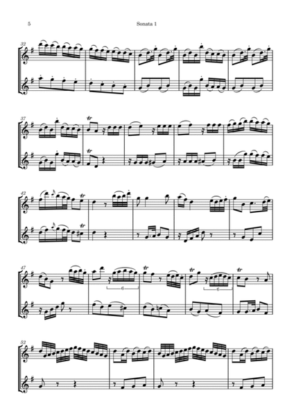 Fischer J. C. F Six Duets for two flutes image number null