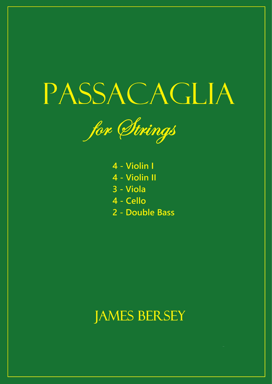 Passacaglia (for strings - score & parts) String Orchestra scores gallery preview page 1