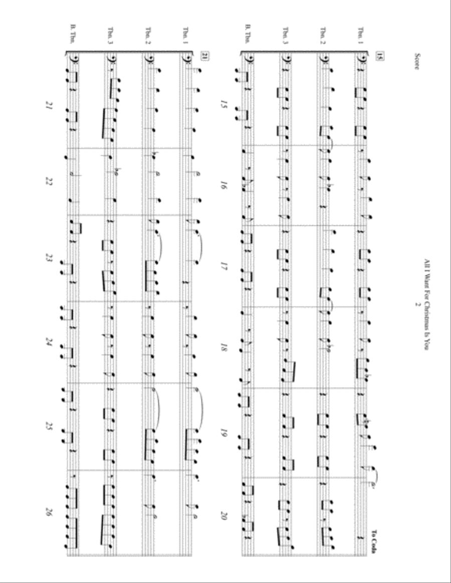 All I Want For Christmas Is You Brass Quartet scores gallery preview page 6