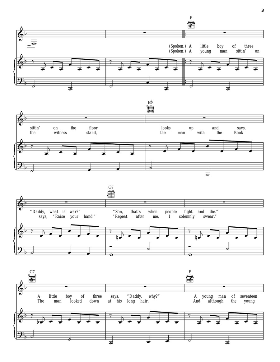 What Is Truth? Piano, Vocal, Guitar scores gallery preview page 3