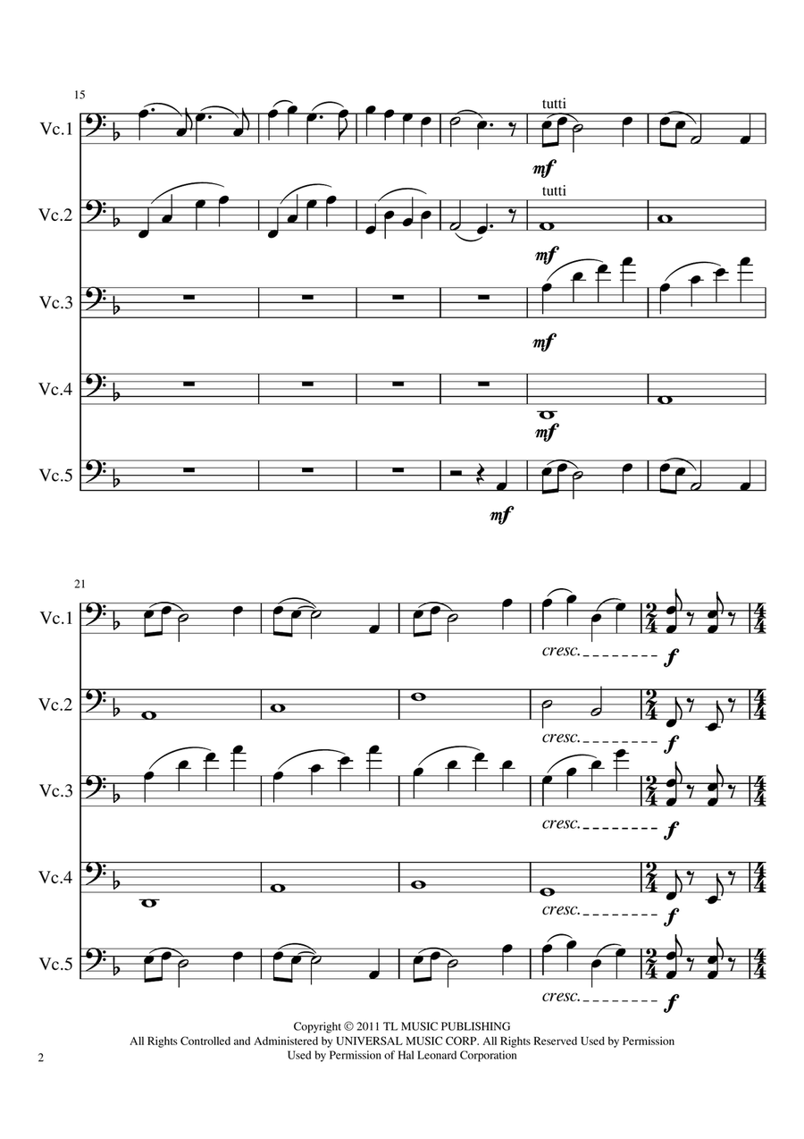 A Lannister Always Pays His Debts Cello Solo scores gallery preview page 2