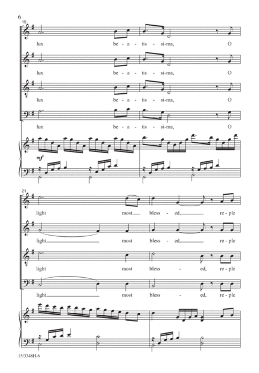 O Lux Beatissima O Lux Beatissima 4-Part scores gallery preview page 5