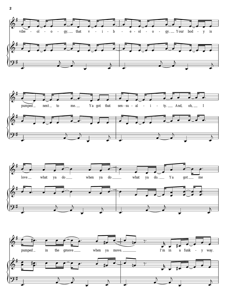 Vibeology Piano, Vocal, Guitar scores gallery preview page 2