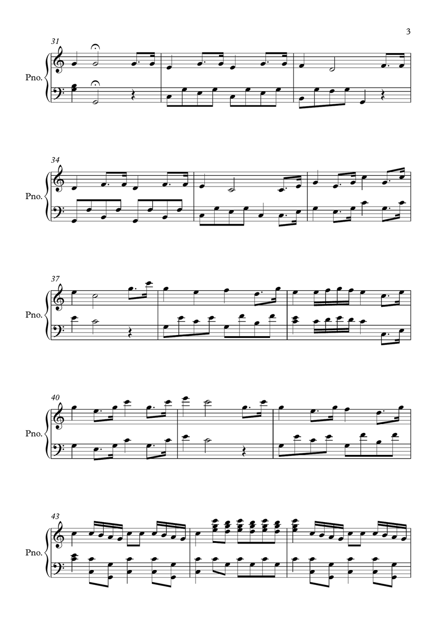 Non Piu Andrai, Farfallone Amoroso by Mozart Piano Piano Solo scores gallery preview page 3
