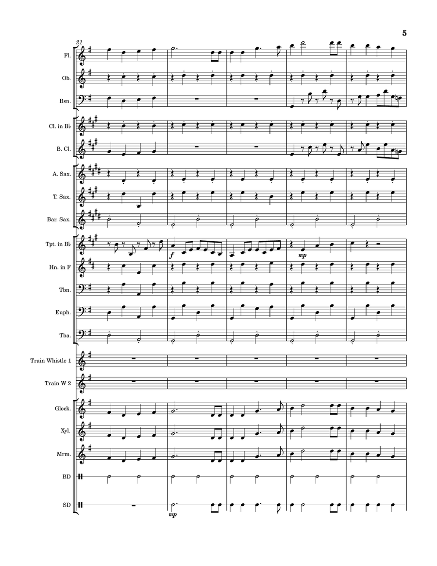 Wabash Cannonball Concert Band scores gallery preview page 5