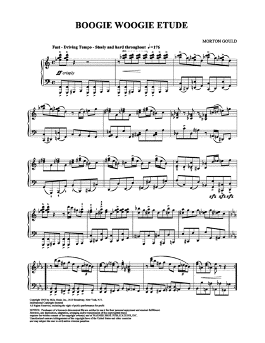 Boogie Woogie Etude Piano Method scores gallery preview page 1