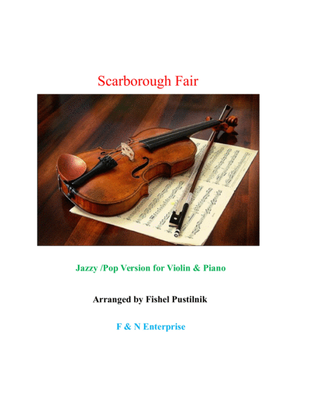 Book cover for "Scarborough Fair"-Piano Background for Violin and Piano-(Jazz/Pop Version with Improvisation)