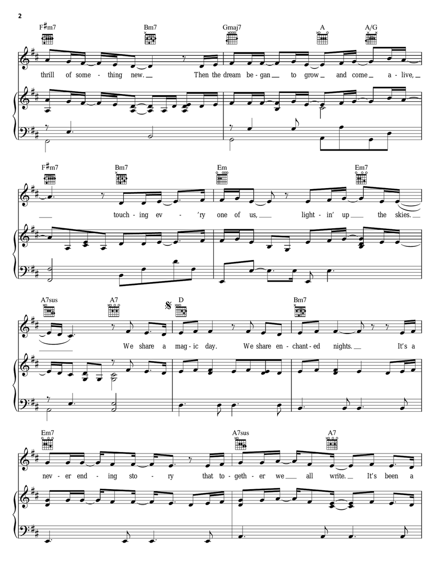 Share A Dream Come True Share A Dream Come True Piano, Vocal, Guitar scores gallery preview page 2