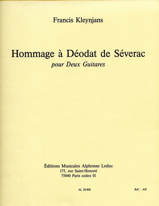 Book cover for Hommage A Deodat De Severac (guitars 2)