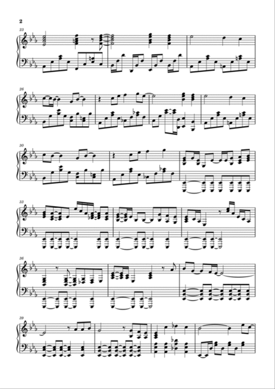 Bridge Over Troubled Water Piano Solo scores gallery preview page 2