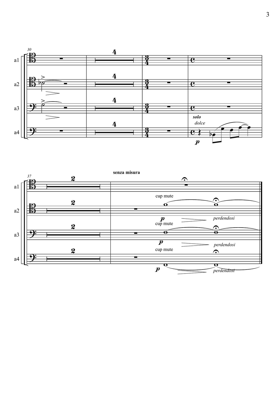 Fantasy for trombones & percussion - set of parts Percussion Ensemble scores gallery preview page 3