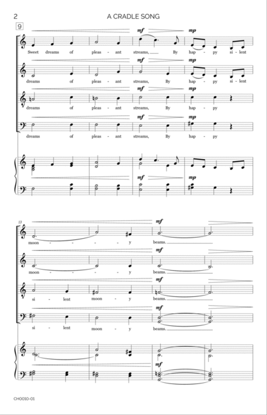 A Cradle Song 4-Part scores gallery preview page 2
