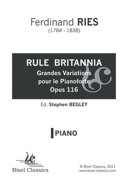 Rule Britannia, Grandes Variations pour le Pianoforte, Opus 116 - Piano part