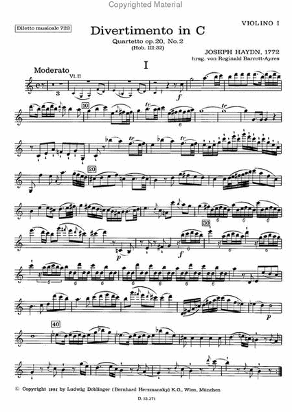 Streichquartett C-Dur op. 20 / 2