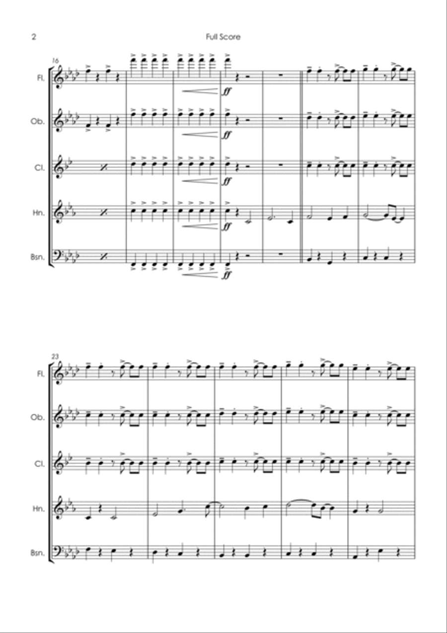 Samba De Janeiro Woodwind Quintet scores gallery preview page 4