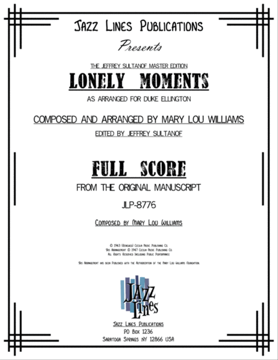 Lonely Moments Big Band scores gallery preview page 2