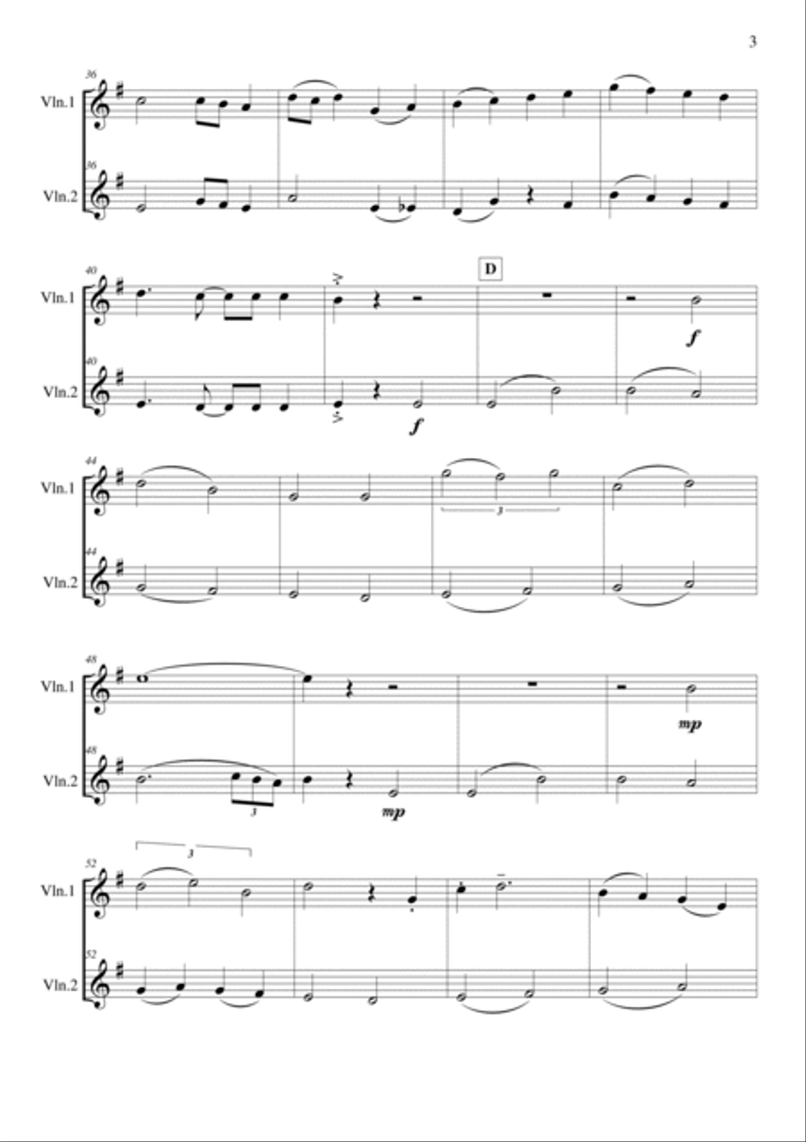 God Rest Ye Merry Gentlemen String Duet scores gallery preview page 4