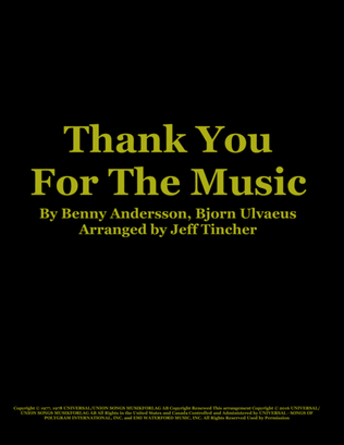 Thank You For The Music