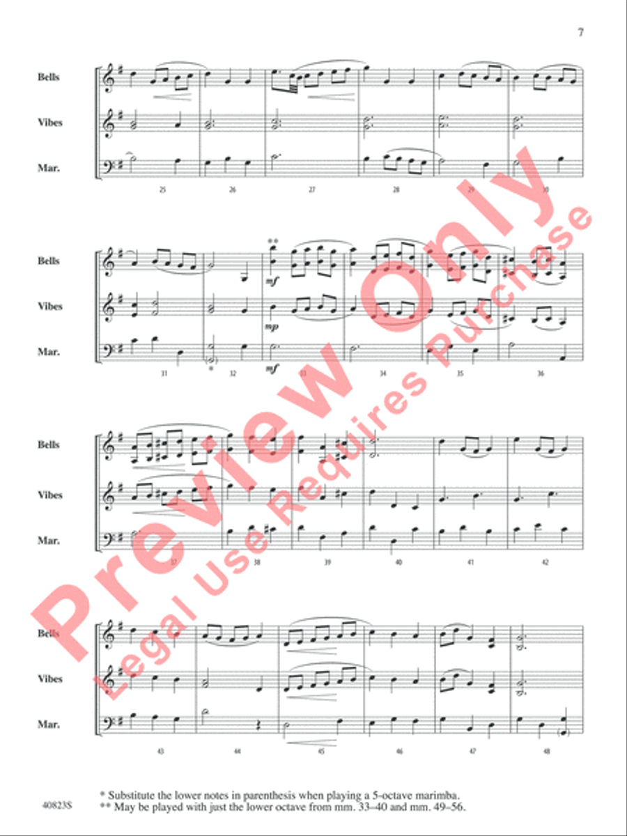 Classic Mallet Trios -- Bach Small Ensemble scores gallery preview page 8