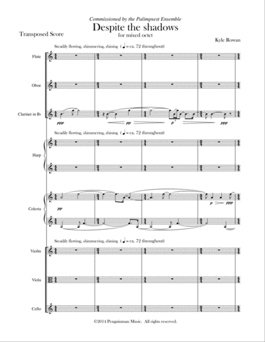 Despite the Shadows Large Ensemble scores gallery preview page 1