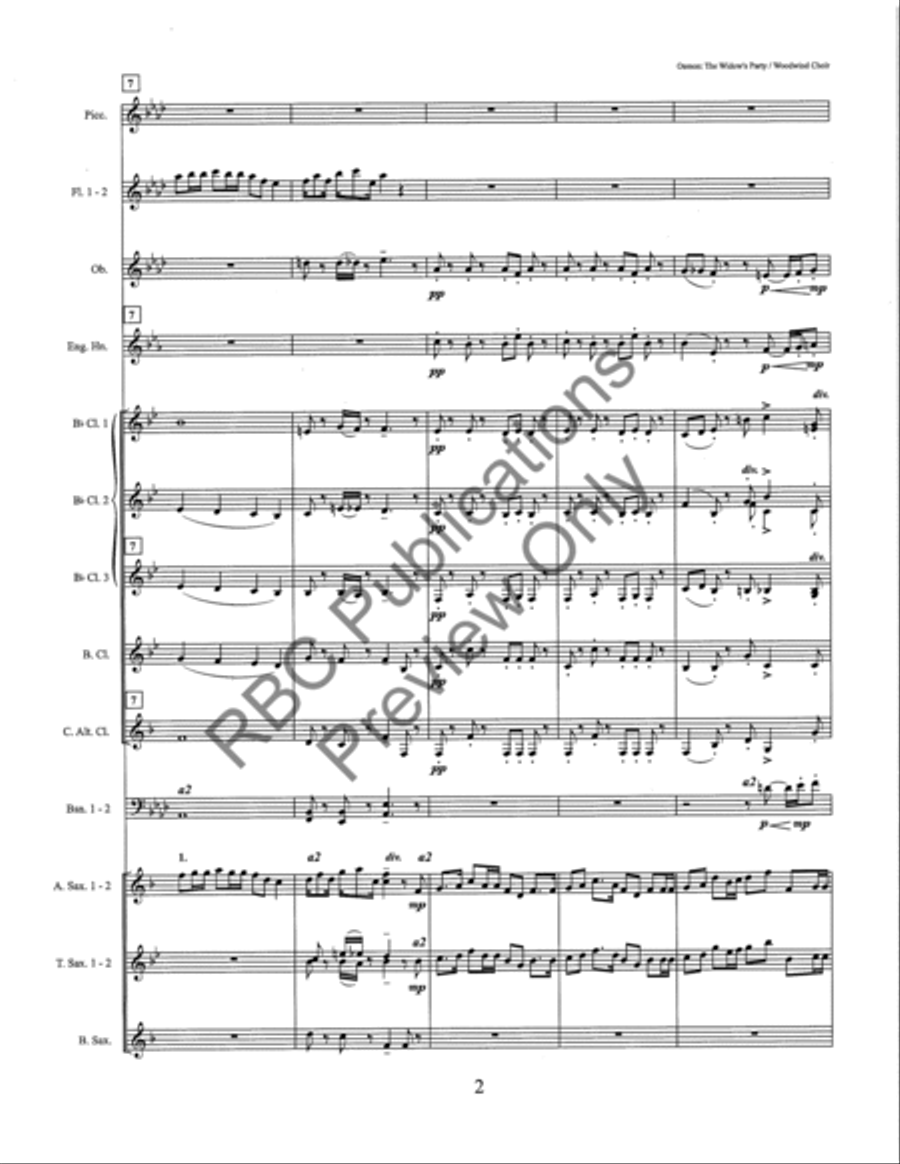 Widow's Party (Score) Widow's Party (Score) Score scores gallery preview page 7